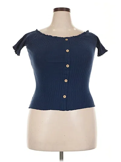 Pre-owned Rue21 Tube Top Blue Sweetheart Neckline Tops