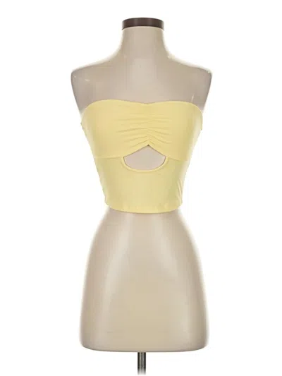 Pre-owned Rue21 Tube Top Yellow Strapless Neckline Tops