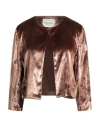 Rue•8isquit Woman Blazer Camel Size 6 Polyester, Metal In Beige