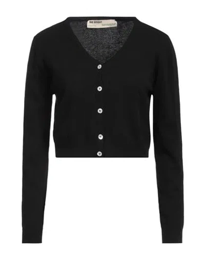 Rue•8isquit Woman Cardigan Black Size L Viscose, Polyamide, Wool, Cashmere