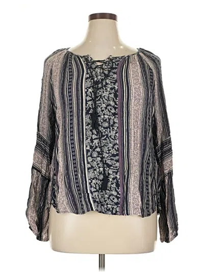 Pre-owned Ruff Hewn 3/4 Sleeve Blouse In Gray