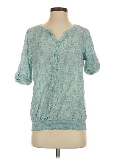 Pre-owned Ruff Hewn 3/4 Sleeve Blouse In Teal