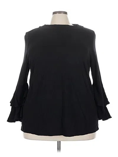 Pre-owned Ruff Hewn 3/4 Sleeve T-shirt In Black