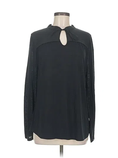 Pre-owned Ruff Hewn Long Sleeve Blouse In Black