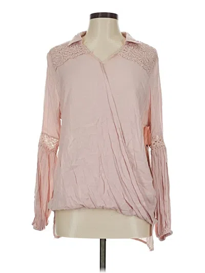 Pre-owned Ruff Hewn Long Sleeve Blouse In Pink