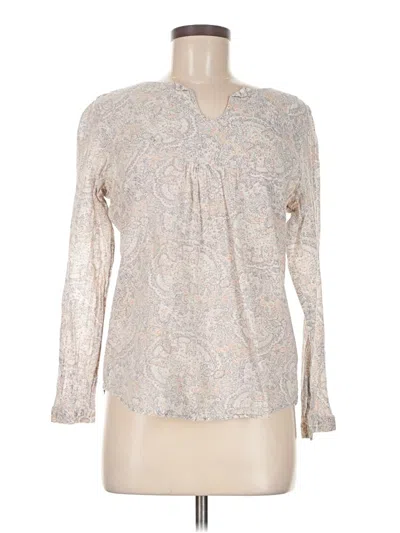 Pre-owned Ruff Hewn Long Sleeve Blouse In Silver