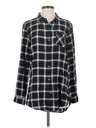 Pre-owned Ruff Hewn Long Sleeve Button Down Shirt In Black