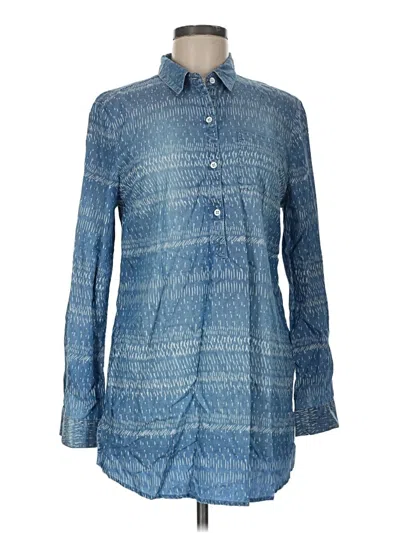 Pre-owned Ruff Hewn Long Sleeve Button Down Shirt In Blue