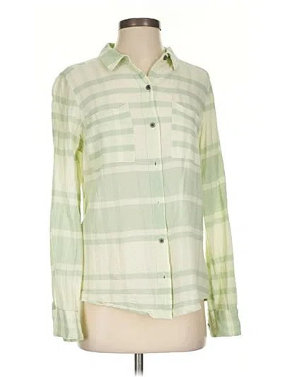 Pre-owned Ruff Hewn Long Sleeve Button Down Shirt In Green