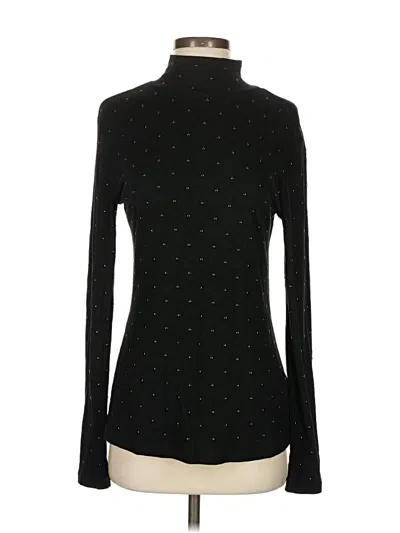 Pre-owned Ruff Hewn Long Sleeve Top Black Turtleneck Tops