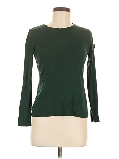 Pre-owned Ruff Hewn Long Sleeve Top Green Keyhole Neckline Tops