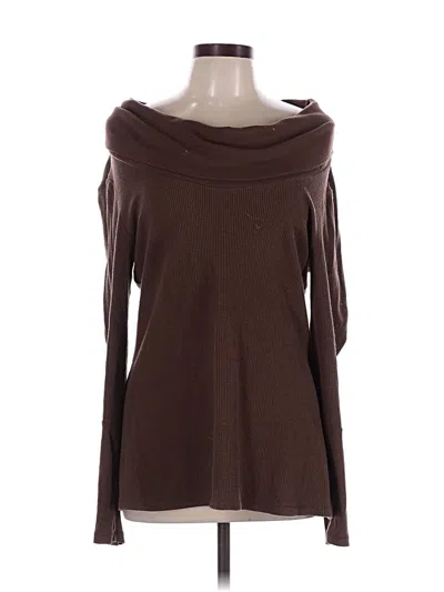Pre-owned Ruff Hewn Long Sleeve Turtleneck In Brown