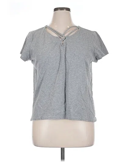 Pre-owned Ruff Hewn Short Sleeve Henley Shirt In Gray