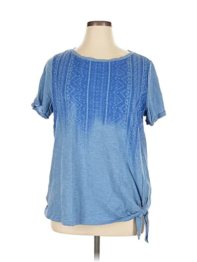 Pre-owned Ruff Hewn Short Sleeve T-shirt In Blue