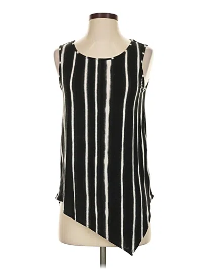 Pre-owned Ruff Hewn Tank Top Black One Shoulder Neckline Tops