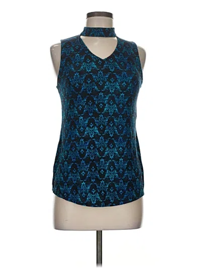Pre-owned Ruff Hewn Tank Top Blue Halter Neckline Tops