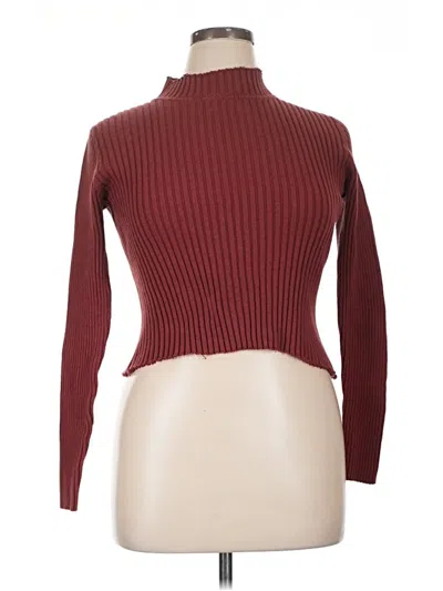 Pre-owned Ruff Hewn Turtleneck Sweater In Burgundy