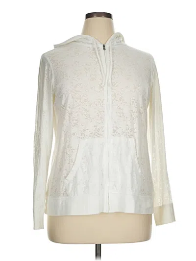 Pre-owned Ruff Hewn Zip Up Hoodie In White