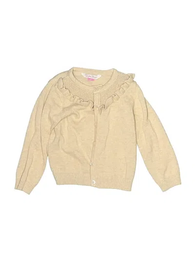 Pre-owned Ruffle Butts Kids' Cardigan Sweater In Gold