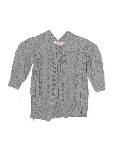 Pre-owned Ruffle Butts Kids' Cardigan Sweater In Gray
