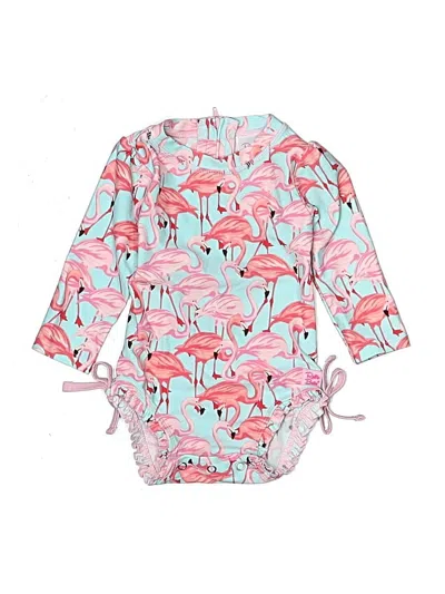 Pre-owned Ruffle Butts Babies' Long Sleeve Onesie In Pink
