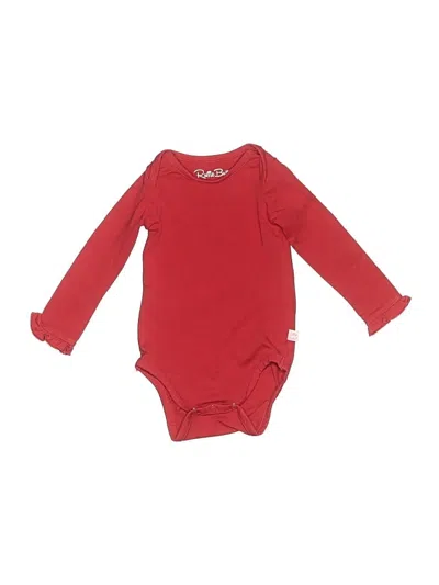 Pre-owned Ruffle Butts Babies' Long Sleeve Onesie In Red