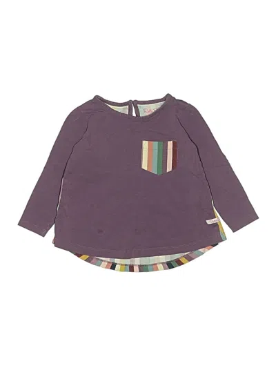 Pre-owned Ruffle Butts Kids' Long Sleeve T-shirt In Purple