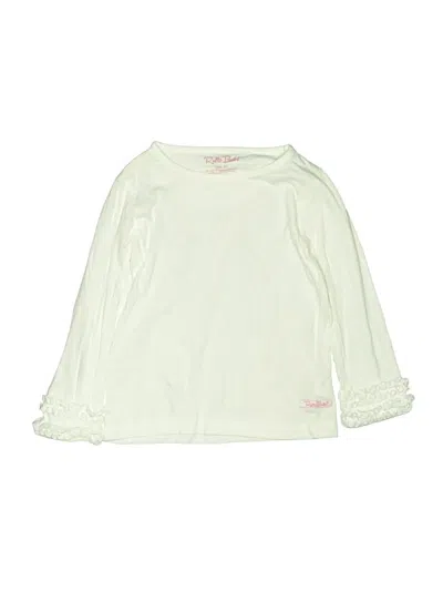 Pre-owned Ruffle Butts Kids' Long Sleeve Top Green Ruffles Neckline Tops