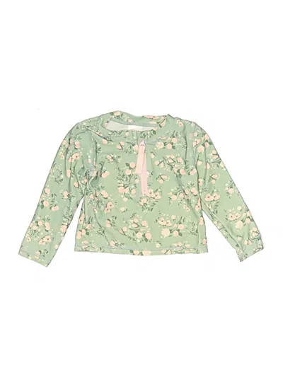 Pre-owned Ruffle Butts Kids' Rash Guard In Green