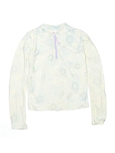 Pre-owned Ruffle Butts Kids' Rash Guard In White