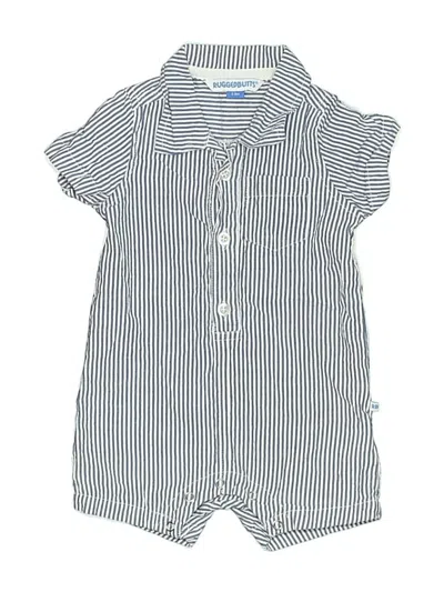 Pre-owned Ruffle Butts Babies' Short Sleeve Onesie In Blue