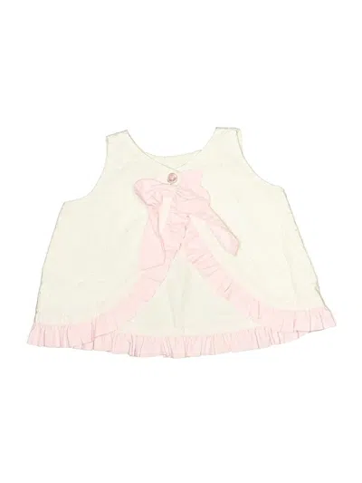 Pre-owned Ruffle Butts Kids' Sleeveless Blouse In White