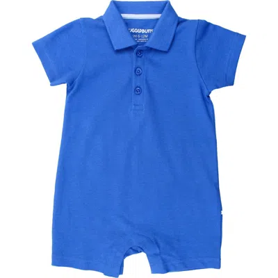 Rufflebutts Baby Boys Pique Polo Romper In Blue