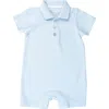 Rufflebutts Baby Boys Pique Polo Romper In Blue