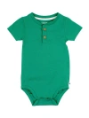 Rufflebutts Baby Boys Short Sleeve Knit Henley Bodysuit