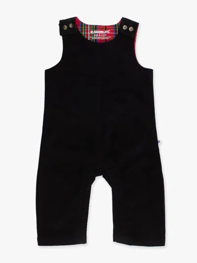 Rufflebutts Kids' Baby Boys Stretch Corduroy Longall Romper In Black