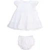 Rufflebutts Baby Girls Dotted Tulle Dress & Rufflebutt Set In White