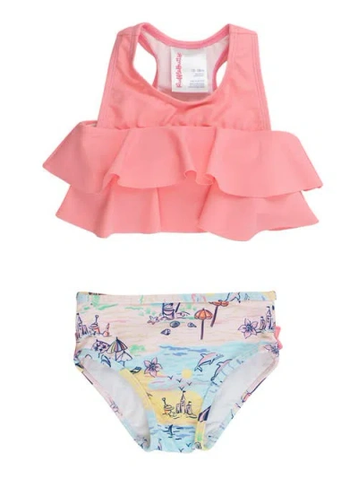 Rufflebutts Baby Girls Flounce Bikini In Pink