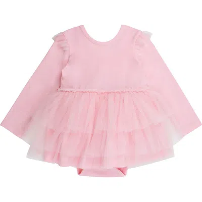 Rufflebutts Baby Girls Flutter Tulle Long Sleeve Twirl Romper In Pattern