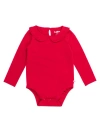 Rufflebutts Baby Girls Knit Long Sleeve Ruffle Peter Pan Bodysuit In Red