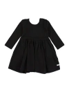 Rufflebutts Baby Girls Knit Long Sleeve Twirl Dress In Black