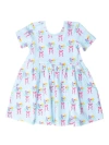 Rufflebutts Baby Girls Knit Short Sleeve Twirl Dress In Pink
