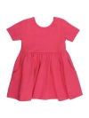 Rufflebutts Baby Girls Knit Short Sleeve Twirl Dress In Pink