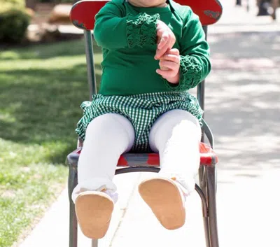 Rufflebutts Kids' Baby Girls Long Sleeve Onesie In Green