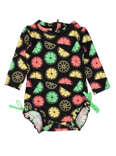 Rufflebutts Baby Girls Long Sleeve Upf50+ One Piece Rash Guard