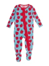 Rufflebutts Baby Girls Modal Blend Ruffle One Piece Footie Pajamas In Blue