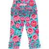 Rufflebutts Baby Girls Ruffle Leggings With Signature Rear Ruffles In Multi