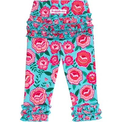 Rufflebutts Baby Girls Ruffle Leggings With Signature Rear Ruffles In Multi