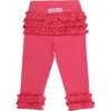 Rufflebutts Baby Girls Ruffle Leggings With Signature Rear Ruffles In Pink