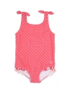 Rufflebutts Baby Girls Upf50+ Tie Shoulder One Piece In Pink